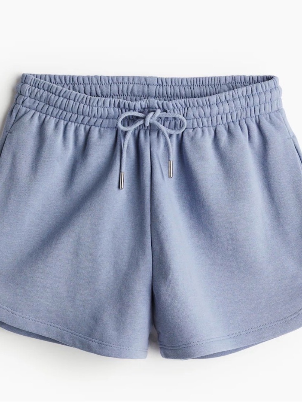 Boohoo Soft Drawstring Athletic Shorts - Light Blue